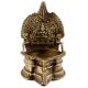 Goddess Lakshmi Engraved Brass Temple Kamakshi Oil Lamp Diya